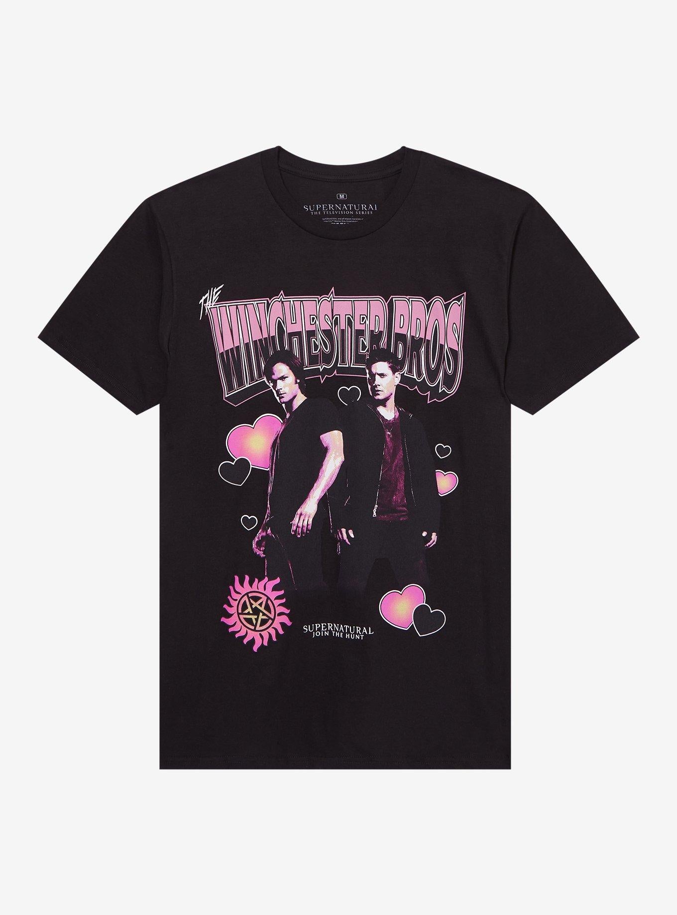 Supernatural Winchester Bros Portrait Hearts T Shirt T Shirt Gift Ready