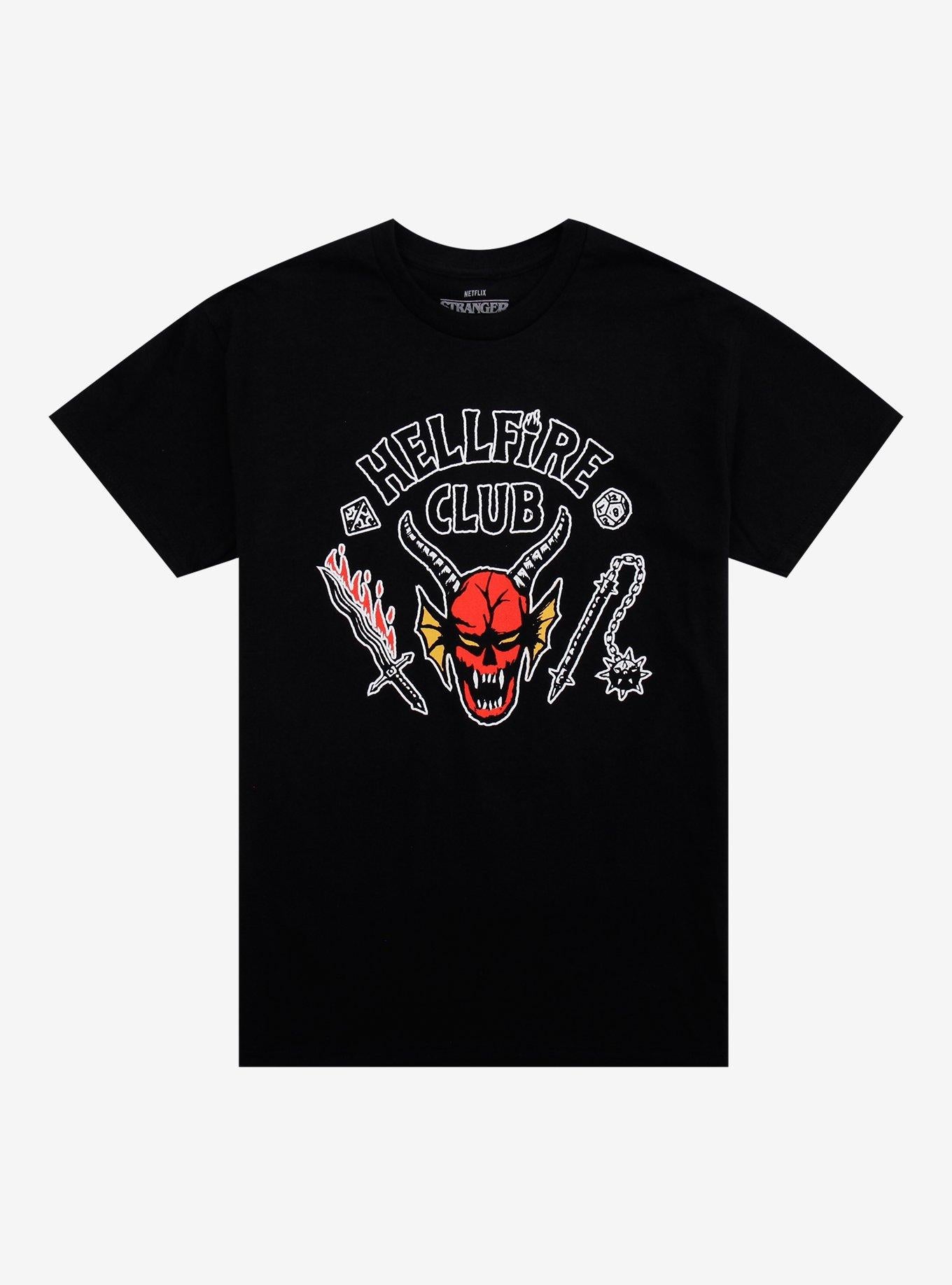 Stranger Things Hellfire Club Logo T Shirt T Shirt Streetwear Style Gamer Style