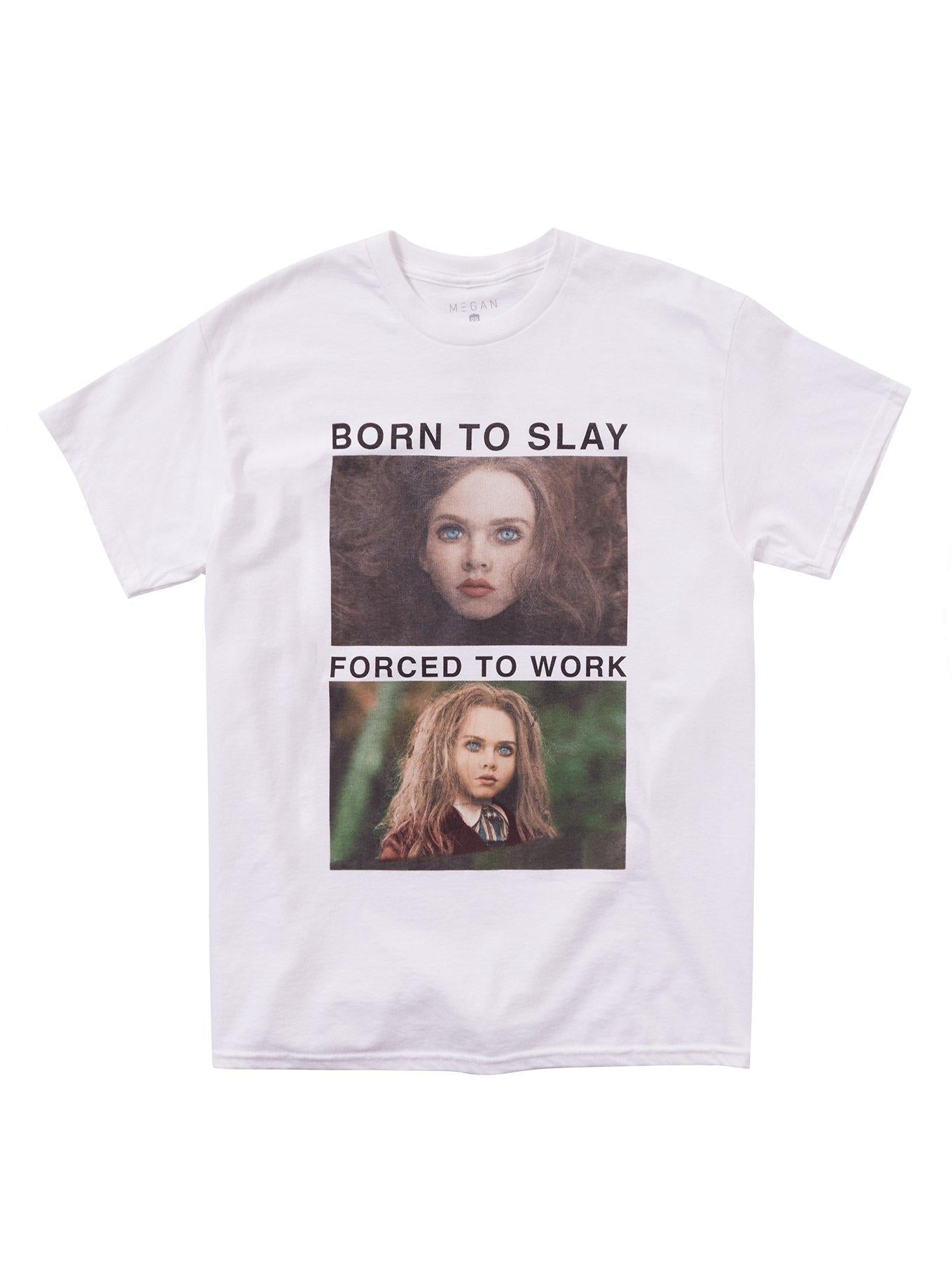 M3GAN 2 0 Born To Slay Forced To Work T Shirt T Shirt Premium Print Daily Wear
