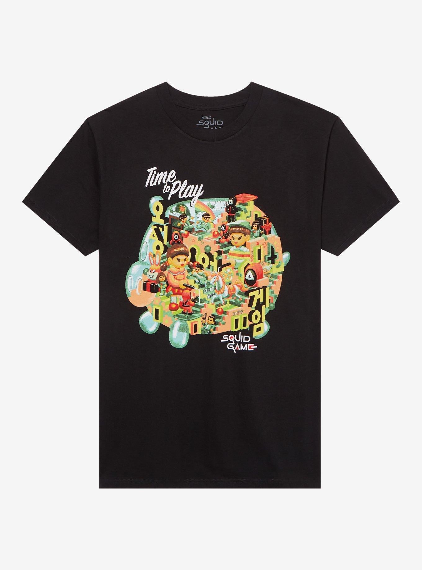 Squid Game Time To Play Collage T Shirt T Shirt High Search Demand Gift Ready