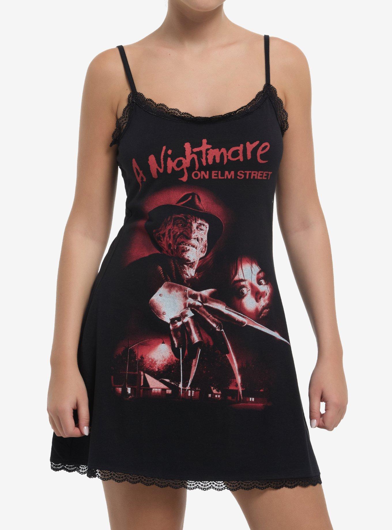 A On Elm Street Lace Cami Dress Apparel Premium Print Gamer Style