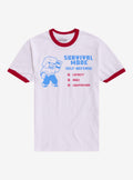 Survival Mode Red White Ringer T Shirt T Shirt Premium Print Esports Vibe
