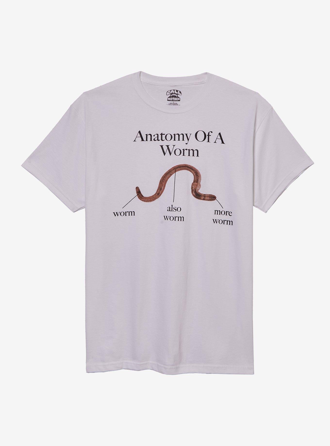 Worm Anatomy T Shirt By Your Mother T Shirt Streetwear Style Gamer Style