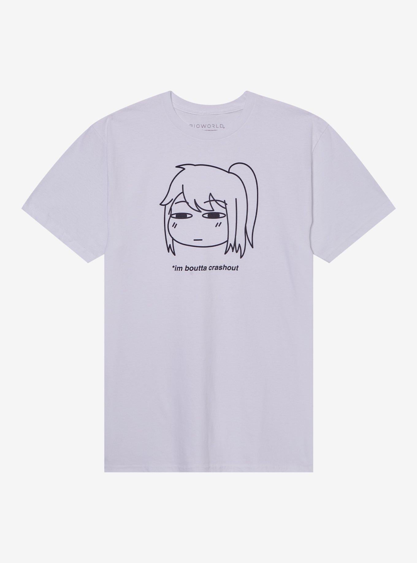 Crash Out Anime Character T Shirt T Shirt Viral TikTok Daily Wear