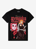 Demon Slayer Kimetsu No Yaiba Rengoku Foil Print Girls T Shirt T Shirt High Search Demand Esports Vibe