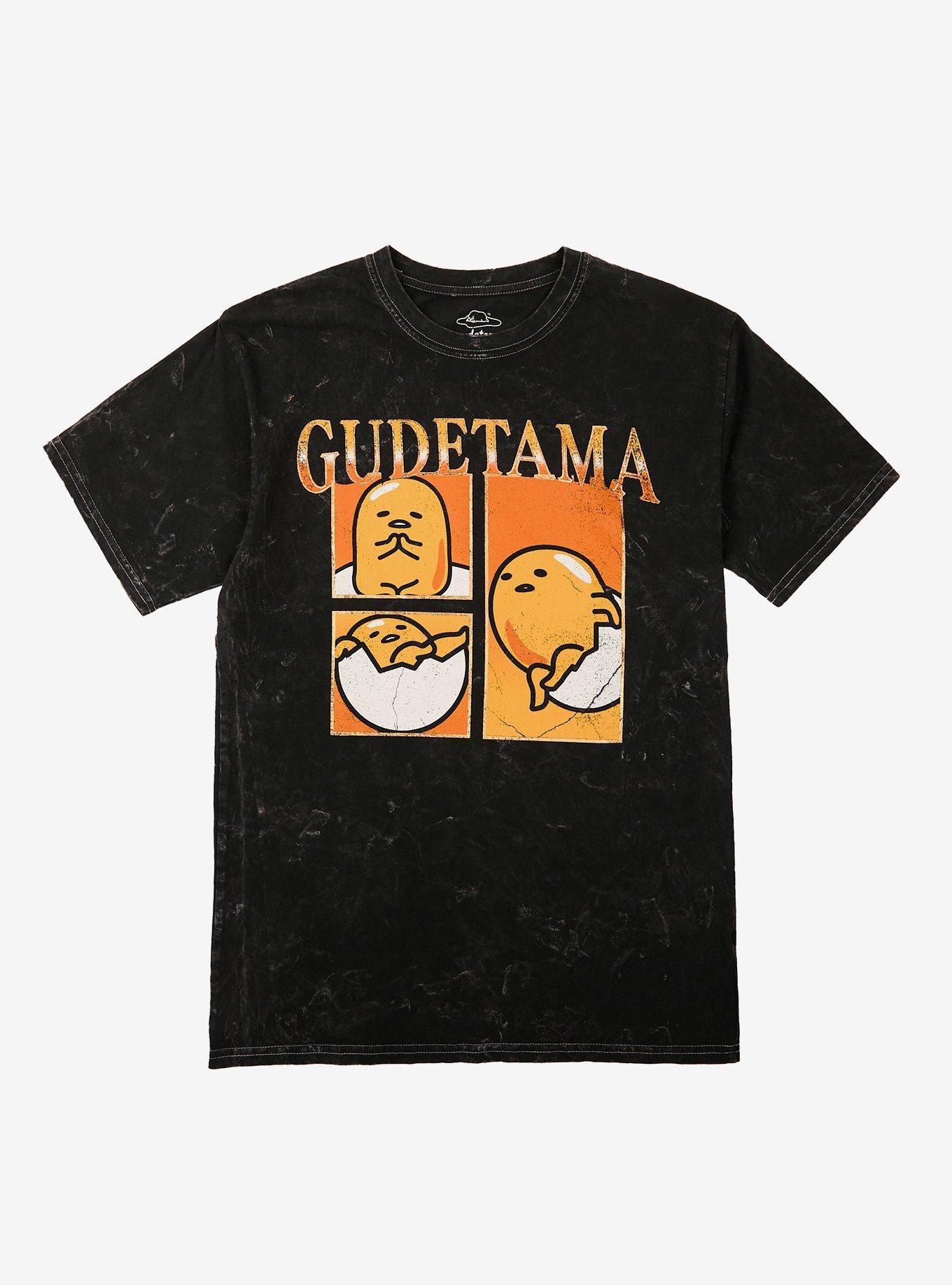Gudetama Panel Collage Dark Wash T Shirt T Shirt Clean Design