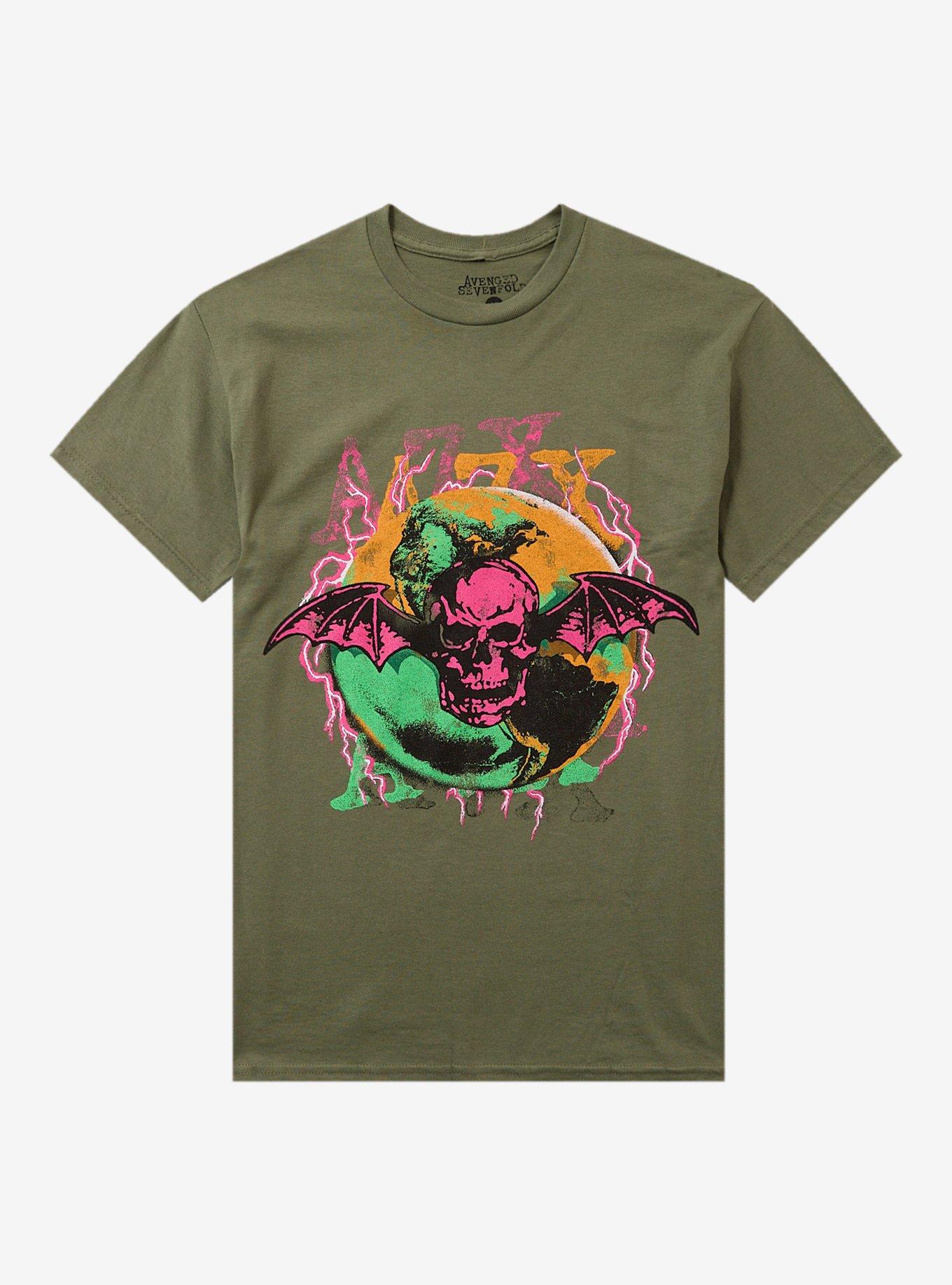 Avenged Sevenfold Deathbat Lightning Two Sided T Shirt T Shirt Trending US Fan Art Style