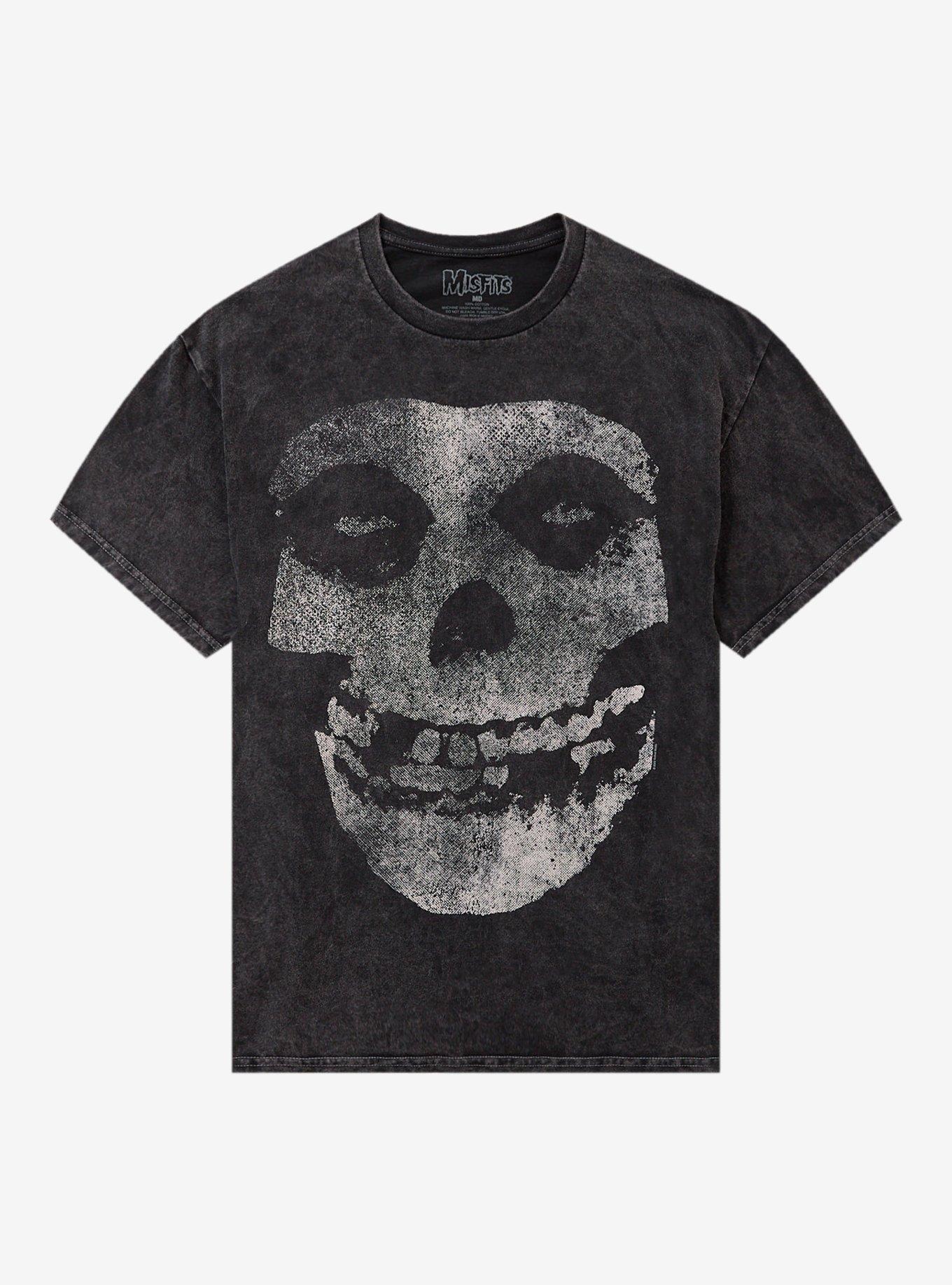 Misfits Fiend Skull Mineral Wash T Shirt T Shirt Premium Print Esports Vibe