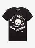Baddies Get Saddies Skull Puff Print T Shirt T Shirt Comfort Fit Esports Vibe
