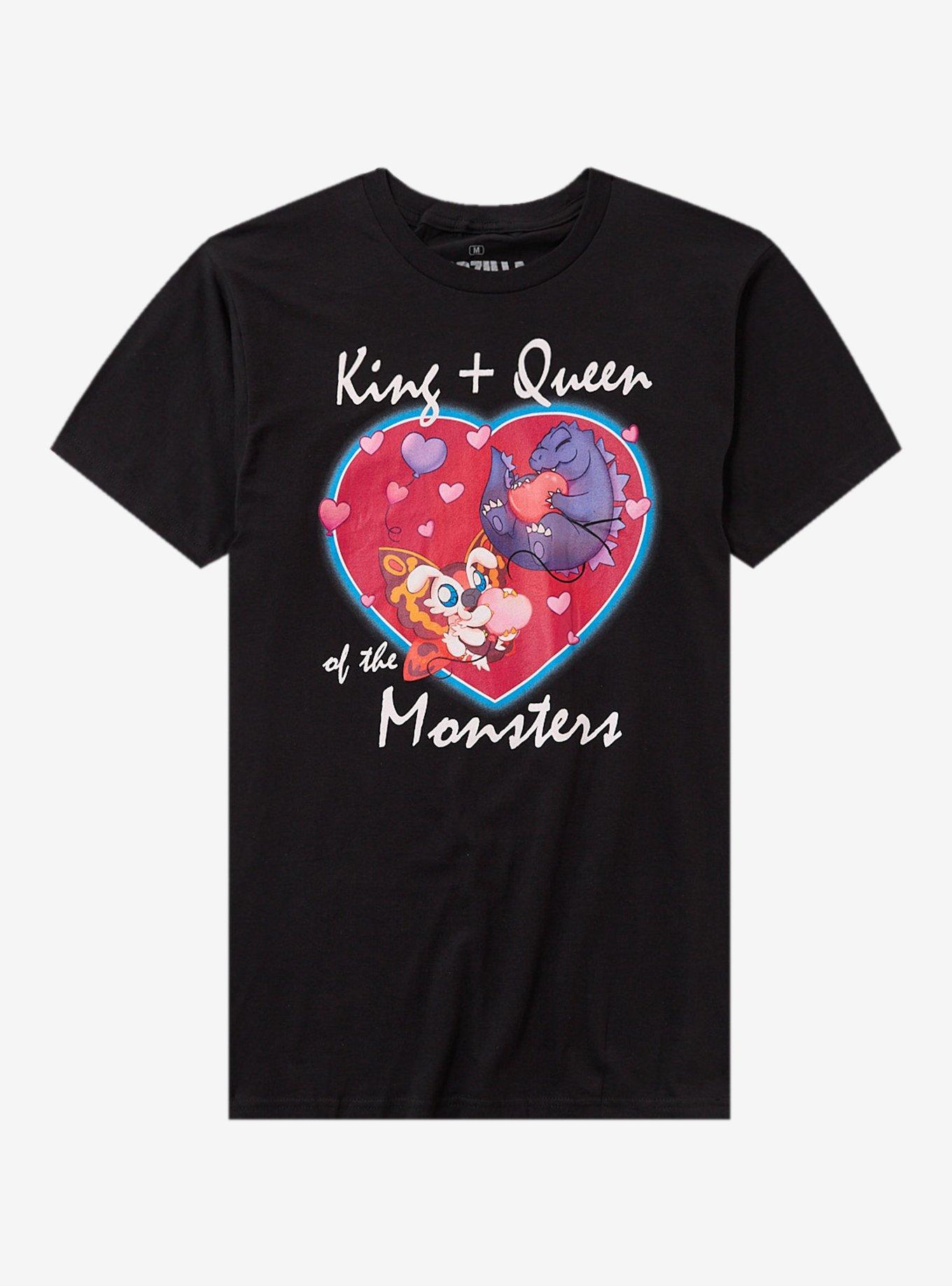 Godzilla Mothra Heart King Queen T Shirt T Shirt Premium Print Modern Aesthetic