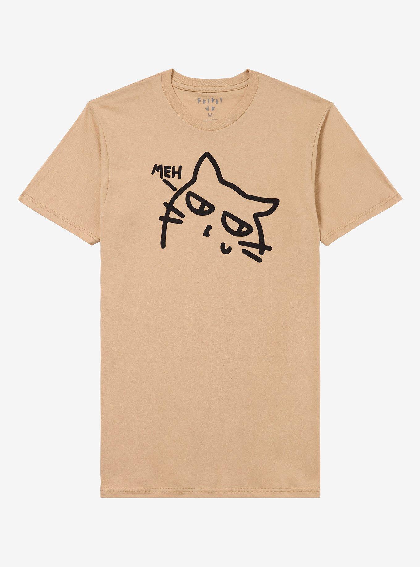 Meh Cat T Shirt By Friday Jr T Shirt Comfort Fit Gamer Style