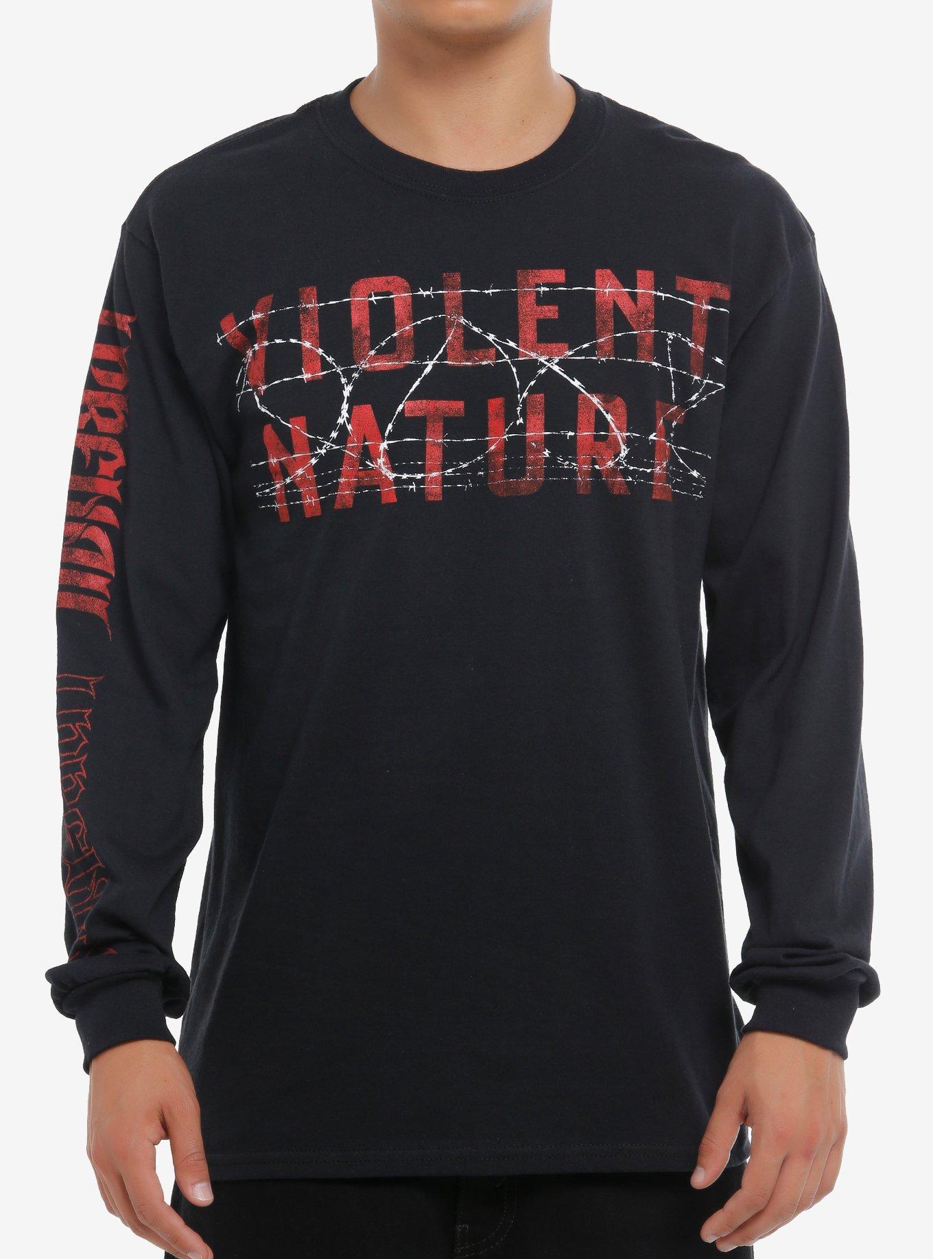 I Prevail Violent Nature Long Sleeve T Shirt Long Sleeve T Shirt Clean Design