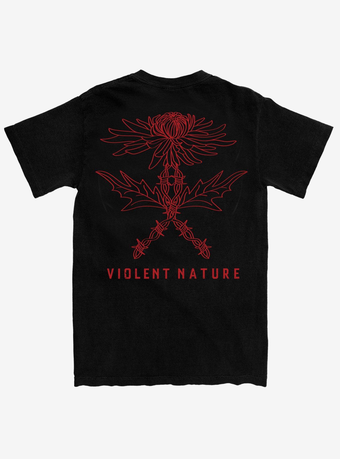I Prevail Violent Nature Barbed Flower T Shirt T Shirt Minimal Style