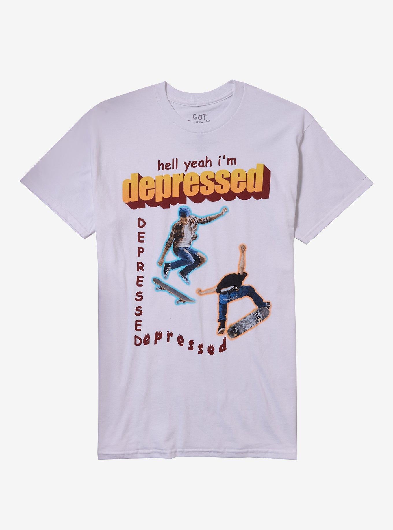 Depressed Skateboard Meme T Shirt By Funny T Shirt Gift Ready