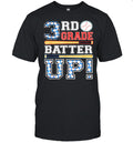 3rd Grade Batter Up Baseball Third Grade Back To School shirt