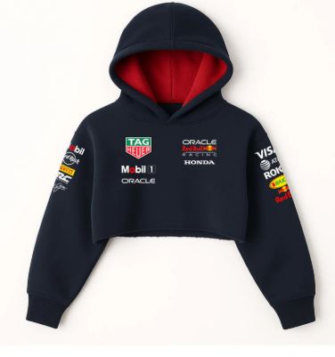 Red Bull Racing Navy Cropped Hoodie