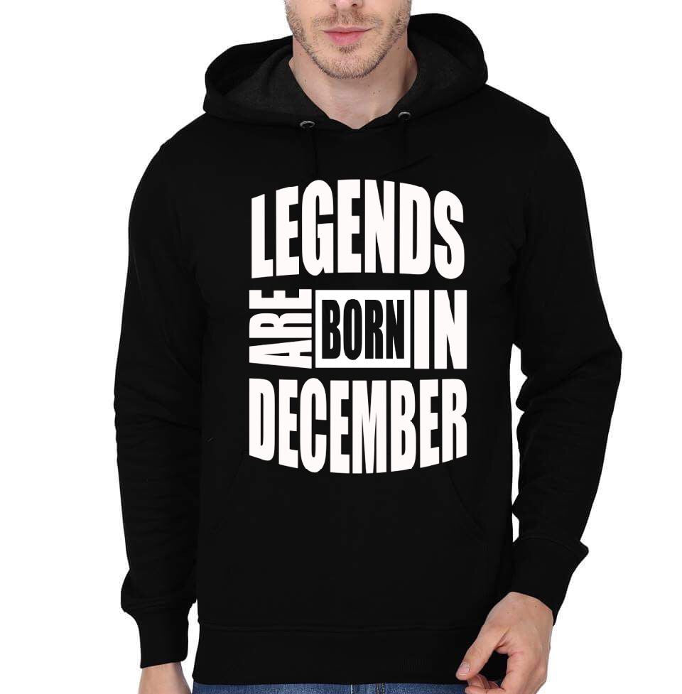 Legends Are Born In December Black Hoodie