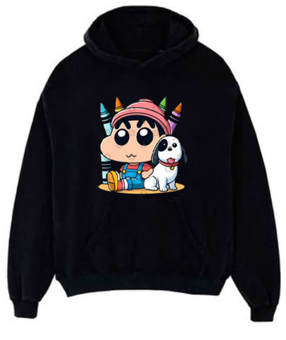 Shin Chan with dog Hoodie