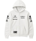 APEX GP White Zipper Hoodie