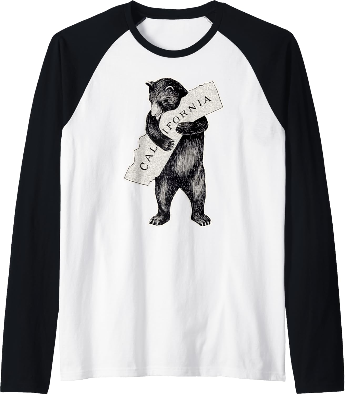 California Love TShirt Art Retro Cali Bear Hug California Raglan Baseball Tee T Shirt Nostalgic Artwork