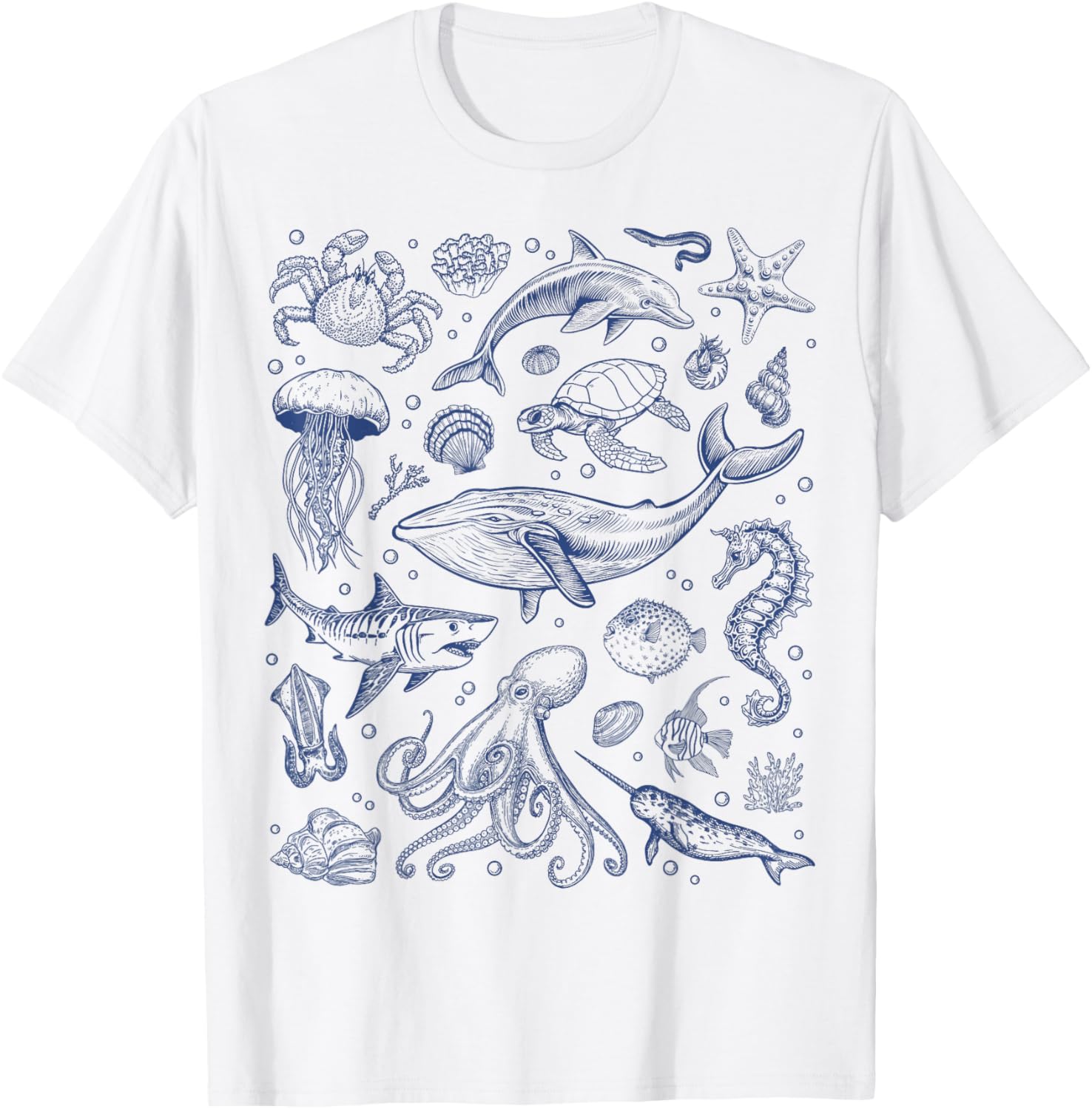Ocean Life Sea Aesthetic Dolphin Beach 90s Vintage Graphic Apparel Streetwear Style US Top Pick