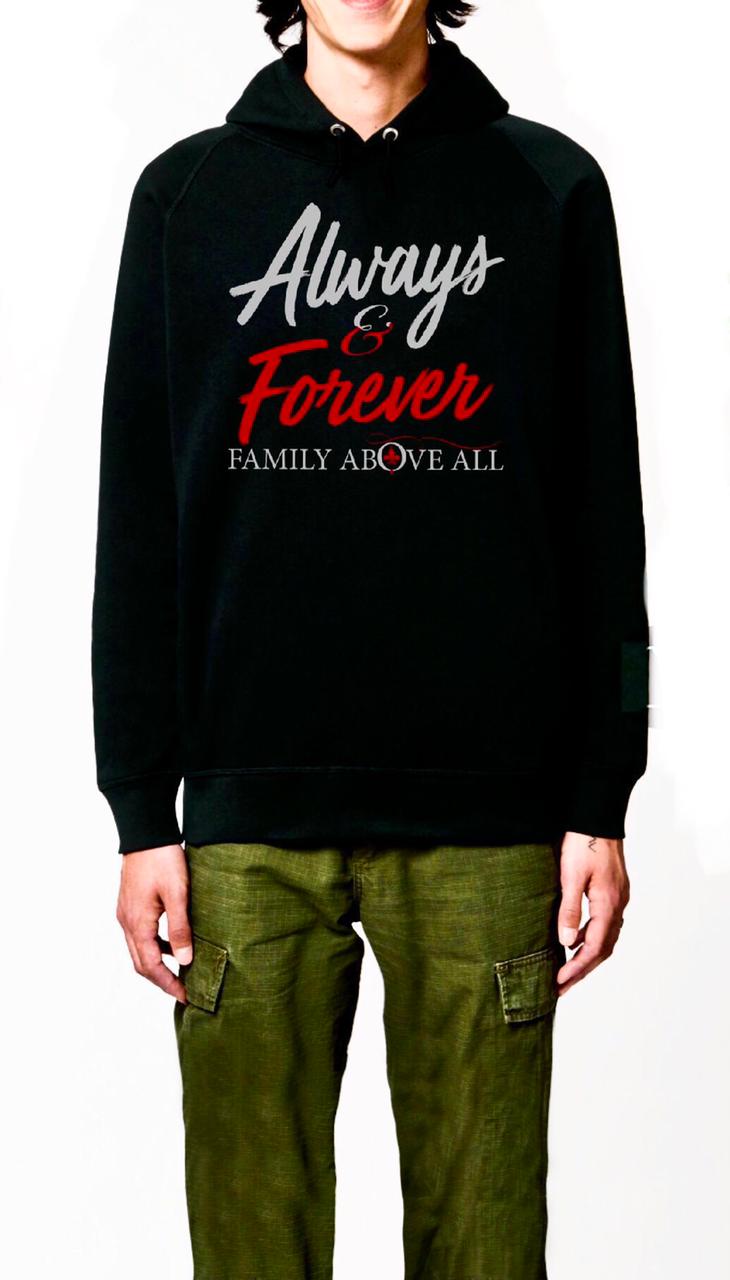 Always And Forever Black Hoodie
