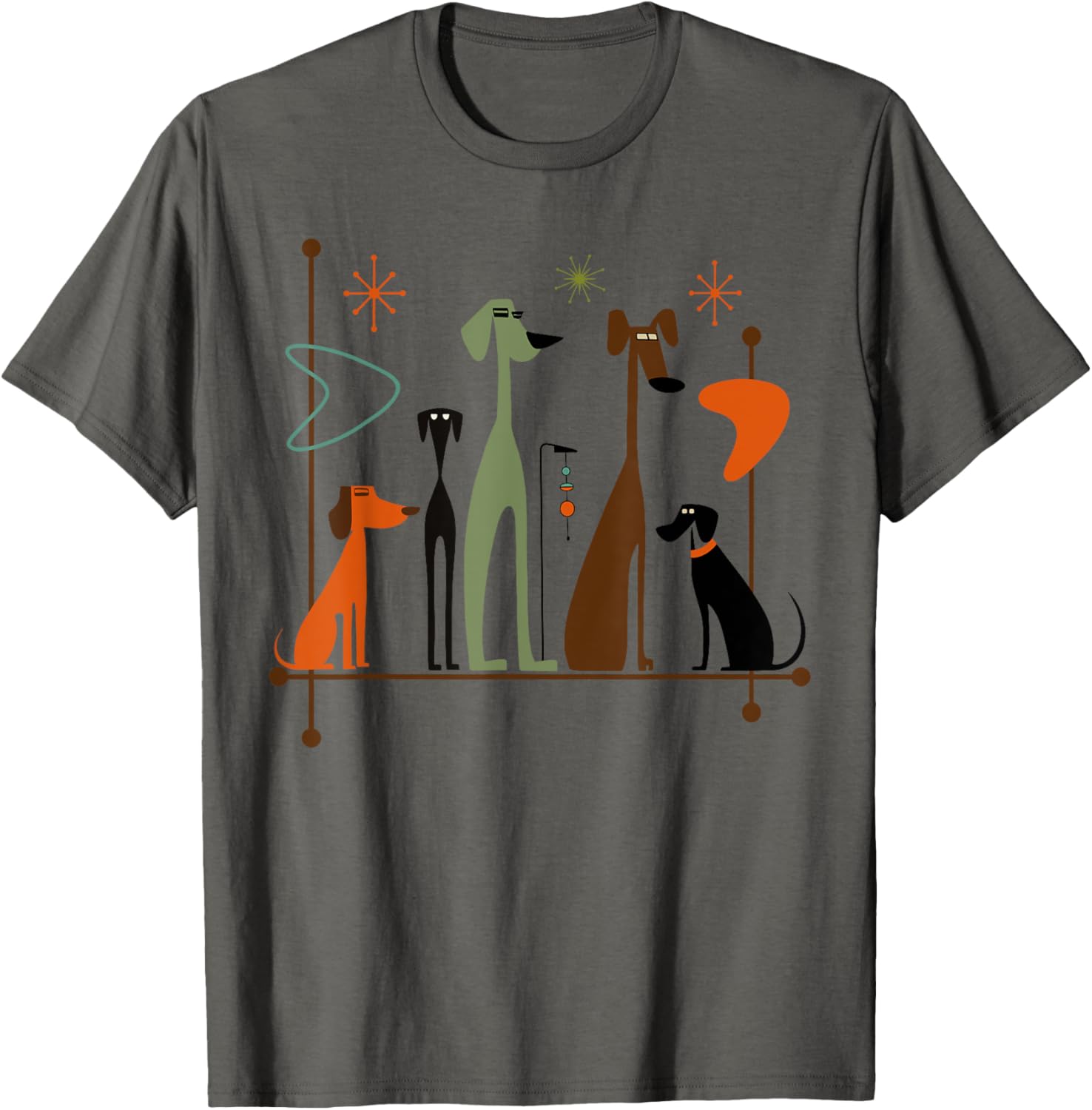 Retro Mid Century Modern Dogs 50s 60s Style Apparel Classic Poster Look