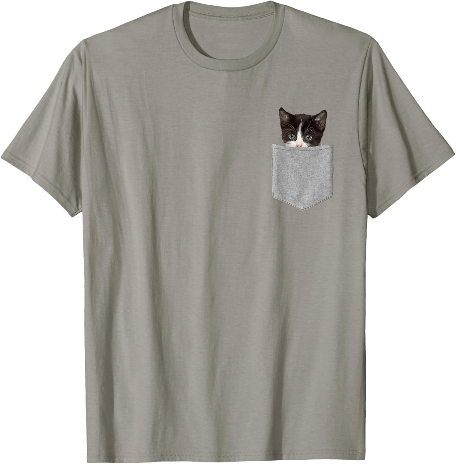 Cute Cat Peeking In Pocket T Shirt Cat Lover TShirts T Shirt Premium Print Hot Right Now