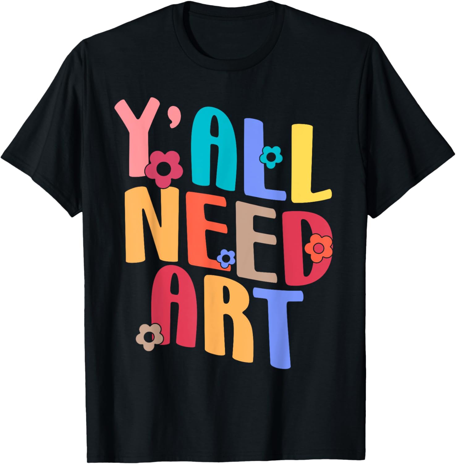 Yall Need Art Teacher Back To School Groovy Retro Teaching Men Women Apparel Vintage Illustration