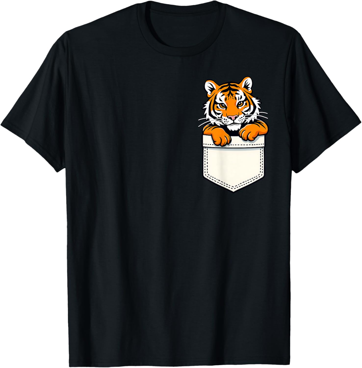 Kids Funny Animal Tiger Pocket Boys Girls Toddler Cute Zoo Apparel Comfort Fit Gift Ready