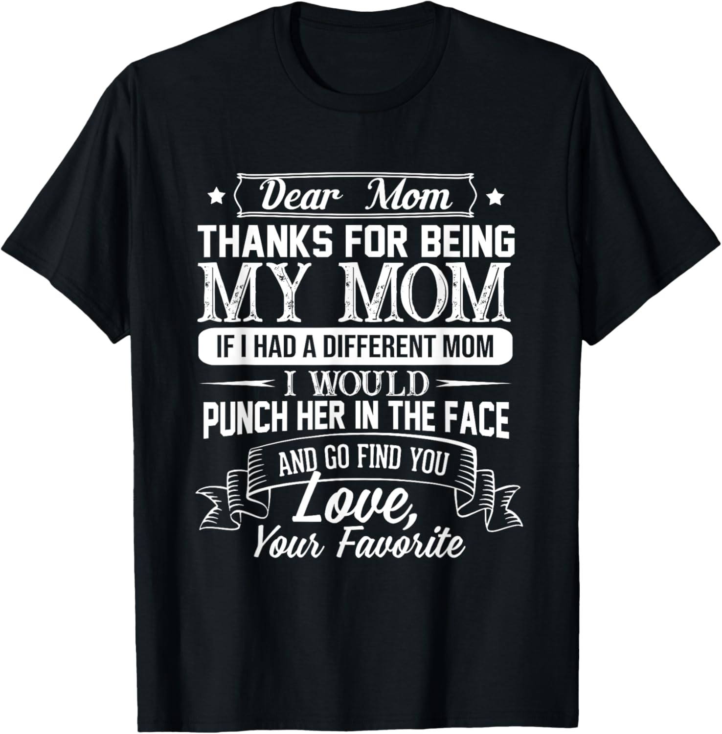 Dear Mom Thanks For Being My Mom