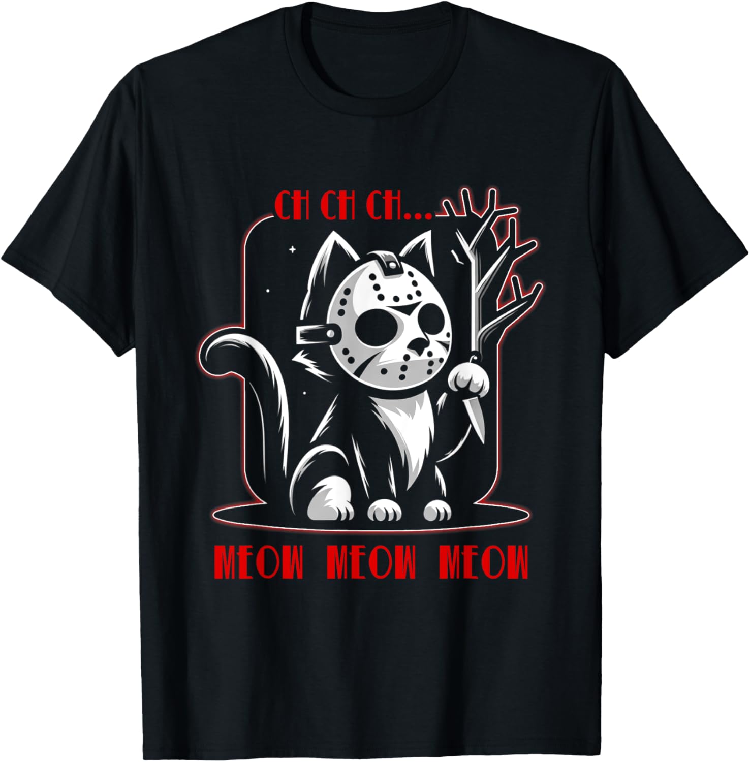Graphic Cat Funny Animal Horror Movie Cute Kitten Meow Apparel High Search Demand Best Seller Look