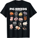 Cute Pig Breeds of the World Funny Farm Animal Lovers Apparel Premium Print Everyday Wear