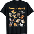 Kawaii Fox Animals of the World Educational Animal Fox Lover Apparel High Search Demand US Top Pick