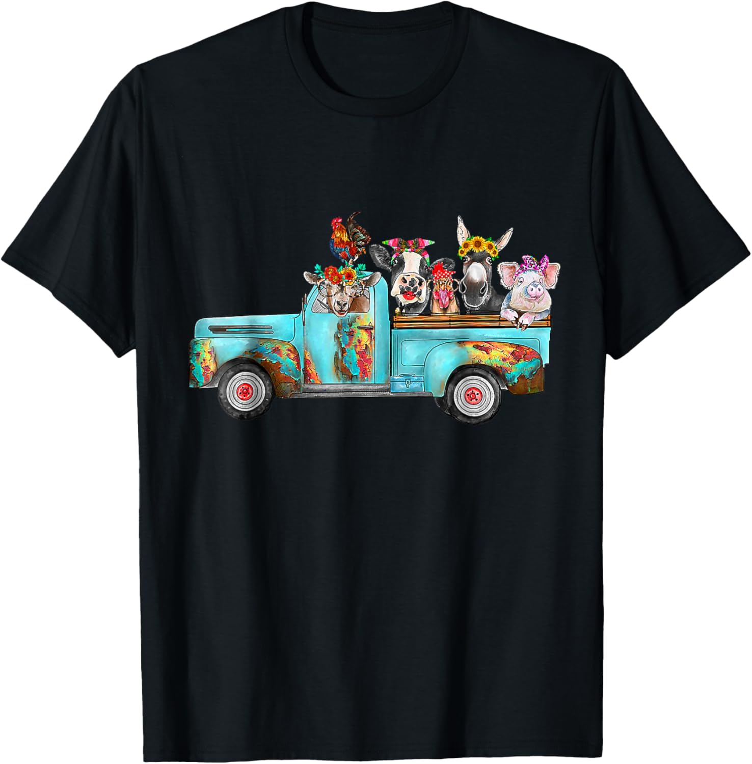 Farm Pickup Truck with Farm animals Farmer s Wife Cow Girl Apparel High Search Demand Everyday Wear