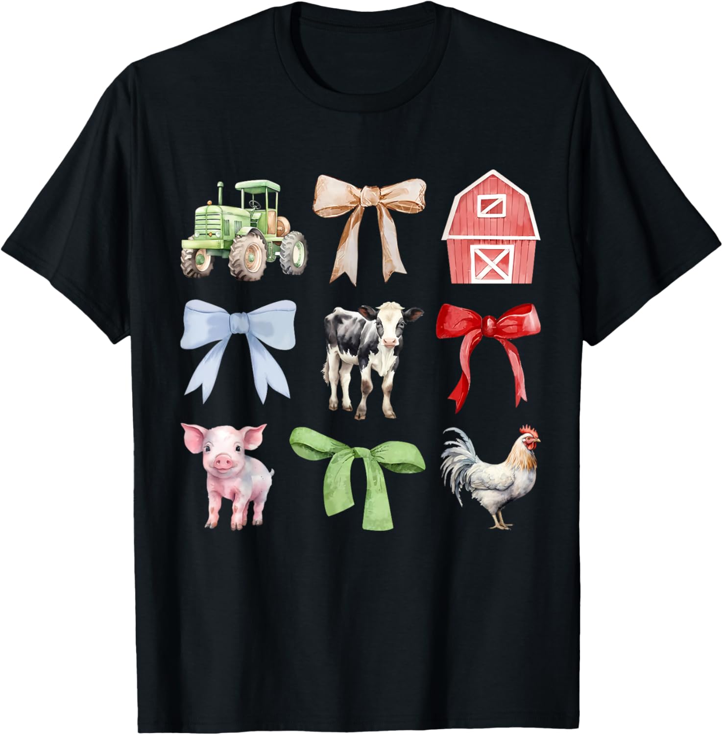 Cute Farm Animals Cow Pig Chicken Coquette Farmer Country Apparel Comfort Fit Hot Right Now