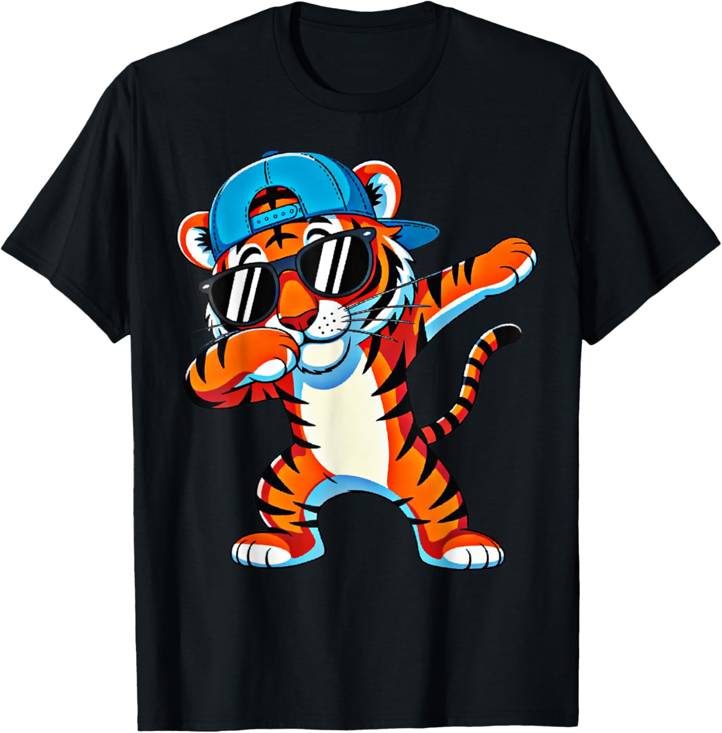 Cool Dabbing Tiger Apparel Cute Animal Men Girls Boys Kids Apparel High Search Demand Gift Ready