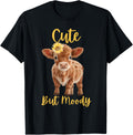 Cute Cow Moody Cow Lovers Farm Cowgirl Baby Sunflower Apparel Trending US Everyday Wear