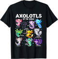 Kawaii Axolotls Of The World Graphic Tees Axolotl Animals T Shirt Comfort Fit Hot Right Now