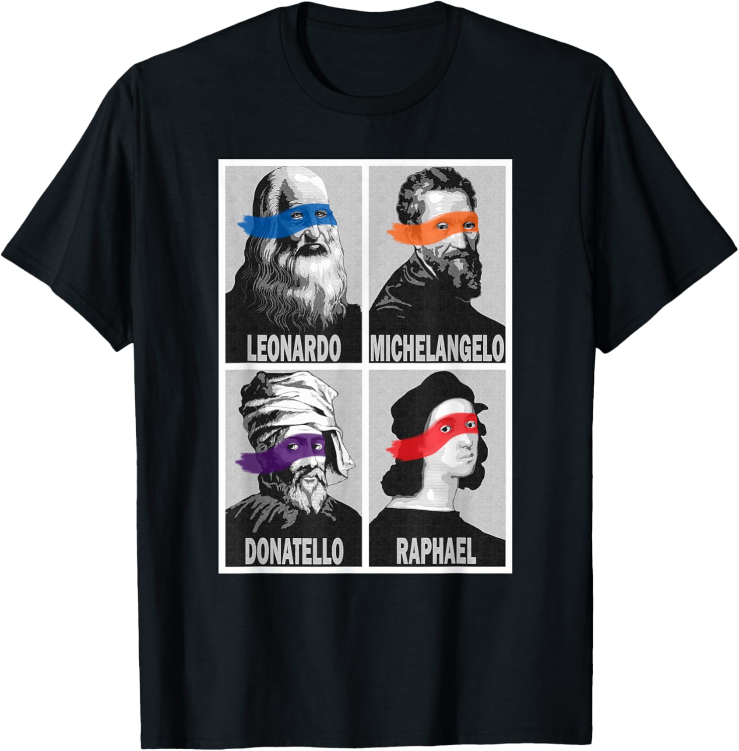 Renaissance Ninja Artists Poster Style Pop Art T Shirt T Shirt Aesthetic Wall Art