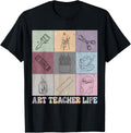 Funny Art Teacher Life Retro Groovy Teaching Future Artists Apparel Nostalgic Artwork