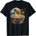 Japanese Kanagawa Wave Ramen Graphic Retro Anime Noodles Art Apparel Vintage Illustration