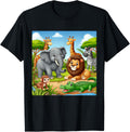 Cute Animals Cartoon Jungle Theme Cool Funny Animal Art Apparel Trending US Best Seller Look
