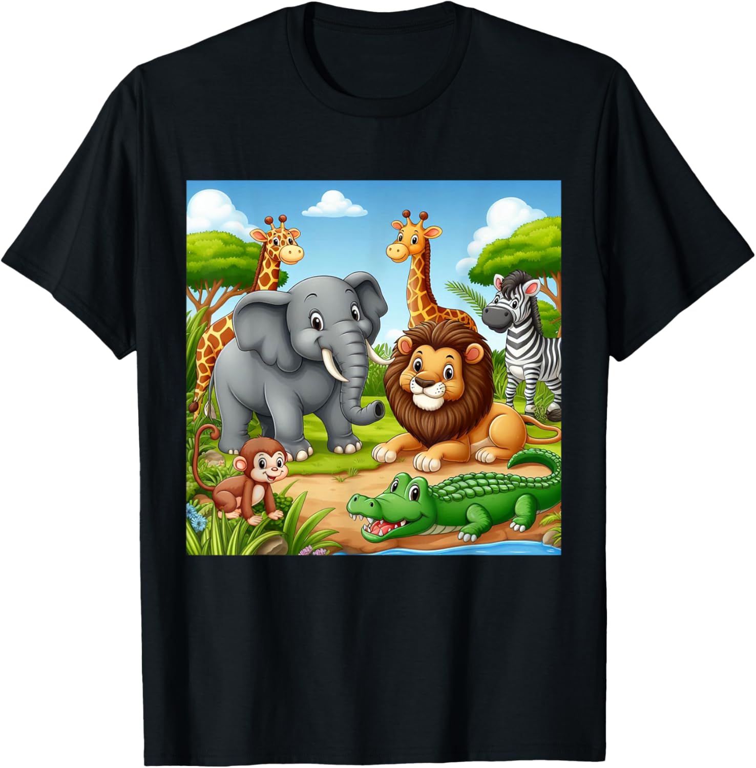 Cute Animals Cartoon Jungle Theme Cool Funny Animal Art Apparel Trending US Best Seller Look