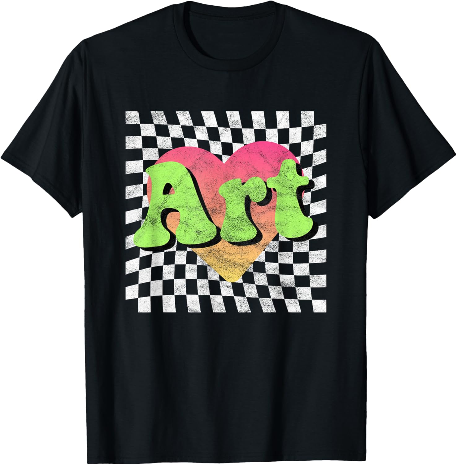Art Teacher or Art Lover Heart Vintage Retro Apparel Classic Poster Look