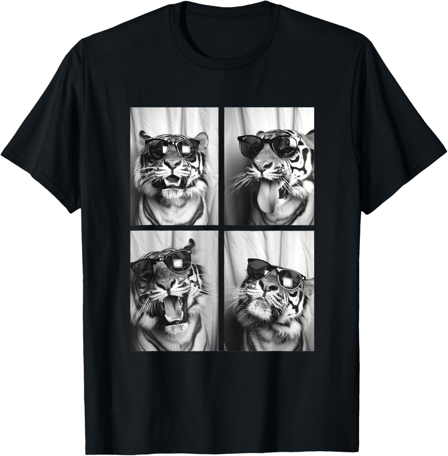 Cute Tigers with Sunglasses Cool Feline Animals Photo Booth Apparel Comfort Fit Everyday Wear