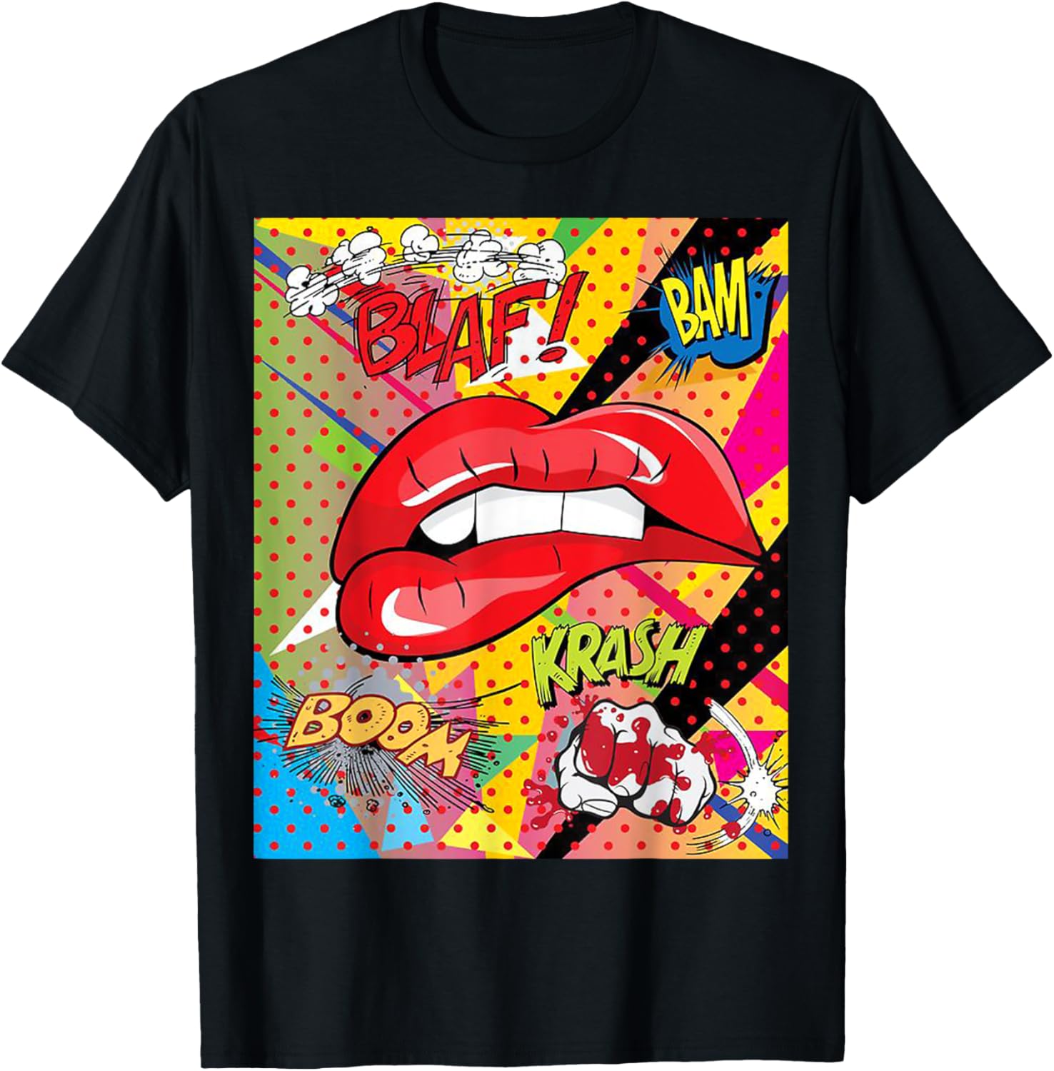 Lovely Lips Retro Pop Art Apparel Nostalgic Artwork