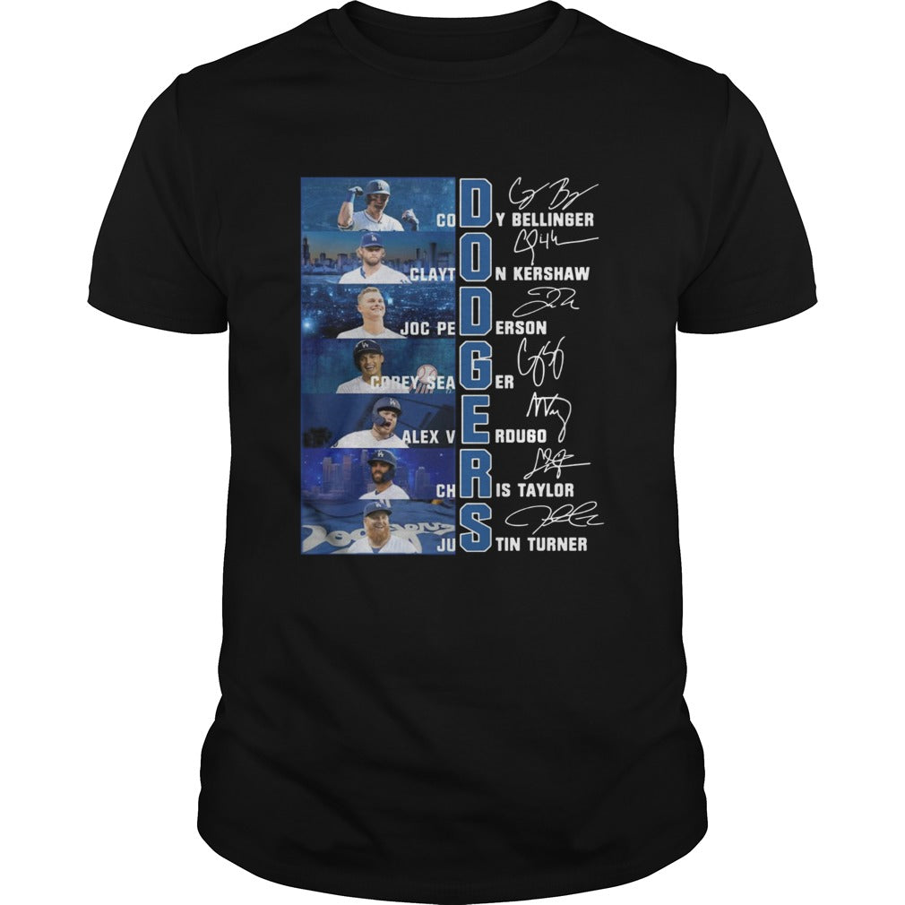 Dodgers Cody Bellinger Clayton Kershaw Joc Pederson Corey Seager Alex Verdugo Chris Taylor Justin T shirt