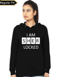 I Am Sherlocked Girl's Black Hoodie