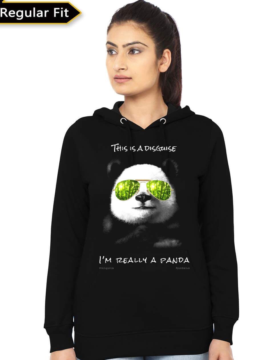Panda Black Girls Hoodie
